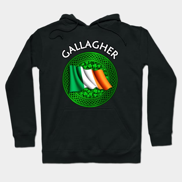 Irish Flag Clover Celtic Knot - Gallagher Hoodie by Taylor'd Designs